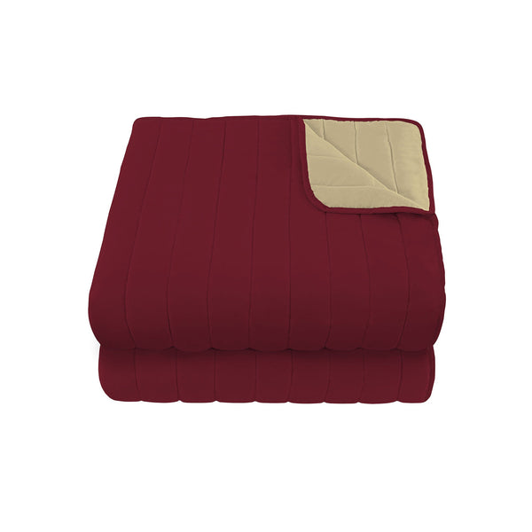 Couette Double Face 100gr Bordeaux/Crème Différentes Tailles prezzo