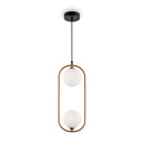 Lampada pendente Modern in Metallo Ring Ottone