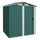 Casetta Box Da Giardino 152x132x188 cm con Tetto Inclinato e 4 Prese d'Aria in Acciaio Verde