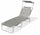 Chaise longue de jardin pliante en aluminium avec auvent gris Soriani Vieste