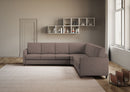 Divano Angolare 7 Posti 281x281x85 cm Karay in Tessuto Talpa