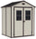 Abri de jardin pour outils 185x152x226 cm avec 2 fenêtres en résine Keter Manor 6x5 Beige