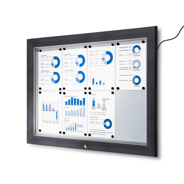 Bacheca da Esterno con Apertura a Ribalta 102,5x76x4,7 cm in Alluminio Grigio Antracite acquista
