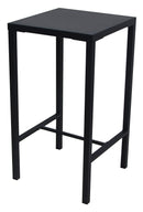 Tavolo Alto da Giardino 60x60xH110 cm in Metallo Utility Nero