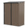 Coffre de jardin 161,5x94,5x196 cm porte-outils avec serrure en acier marron