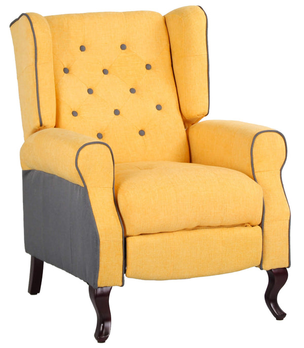 online Fauteuil inclinable Relax en tissu ocre