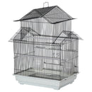 Gabbia per Uccelli 51x40x67 cm in Metallo Bianca