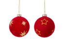 Set 6 Palline Decorative per Albero di Natale Velluto Ø8 cm 