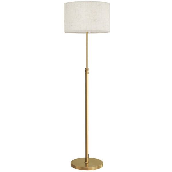 Lampada da Terra con Telecomando e Luminosità Regolabile 3000K-6000K Paralume in Tessuto Oro acquista