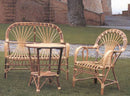 Divano da Giardino Basso in Rattan con Cuscini 105x65H44/62/90cm Sole