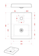 Base per Fontane 49x39x6 cm in Cemento Belfer 42/BSC/4