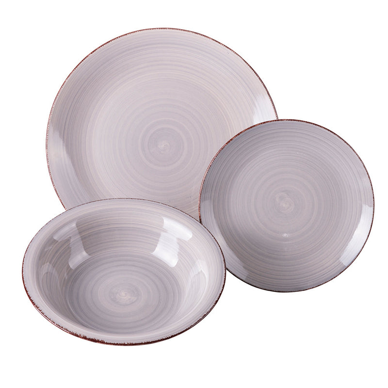 Servizio Piatti 12 Pezzi in Gres VdE Tivoli 1996 Baita Stone