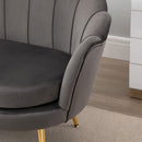 Divano 2 Posti 130x63x73 cm in Velluto Grigio