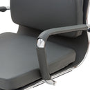 Poltrona Mito Dirigenziale Simil Grigia Cromata