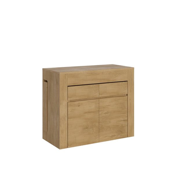 sconto Consolle Tavolo Allungabile 90-302x42x75 cm Evolve Quercia Natura con Panca Inferiore e Superiore