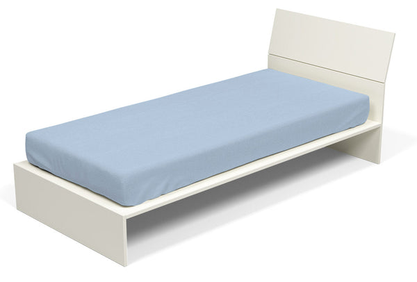 Drap de dessous avec coins et élastique de couleur unie bleu clair sconto