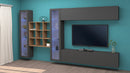 Parete Attrezzata Soggiorno 350x30x180 cm Maruska n°26 Grigio Antracite Opaco