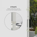 Set 2 Pareti 295x195 cm con Finestre e Tende Avvolgibili per Gazebo 3x3m e 3x6m Bianco