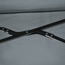 Ombrellone Semicircolare 200x190x240 cm con Tettuccio Anti UV Grigio   