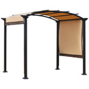 Pergola da Giardino 295x245x250 cm in Metallo e Poliestere Cachi