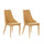 Set 2 Sedie 46x46xH91 cm in Tessuto Myriam Giallo