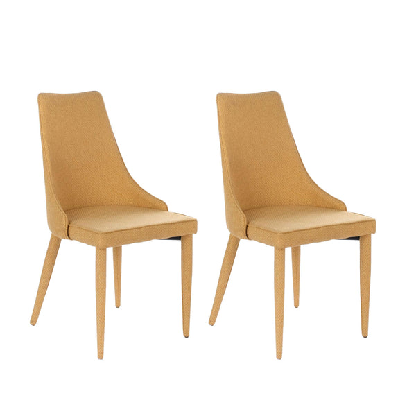 Set 2 Sedie 46x46xH91 cm in Tessuto Myriam Giallo online