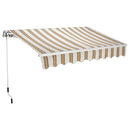 Tenda da Sole Barra Quadra 200x250 cm Tessuto in Poliestere Riga Beige