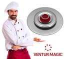 Coperchio Magico Antiodore Ventur Magic in Acciaio Inox Pomolo in Bachelite Rosso Varie Misure