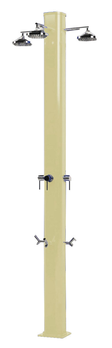 Doccia da Giardino a 3 Soffioni Miscelatore e Lavapiedi Arkema Big Jolly Champagne Bronze online