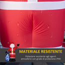 Babbo Natale Gonfiabile Luminoso 146x77x238 cm con  Luci LED