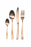 Servizio Set di Posate 24 Pezzi in Acciaio Rame Opaco Villa d'Este Home Tivoli Round