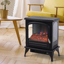Camino Elettrico da Terra 41x25,4x52 cm 750/1500W Effetto Fiamma  Nero