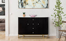 Mobile Montpellier Nero 120x40x85 cm in Ferro Legno 