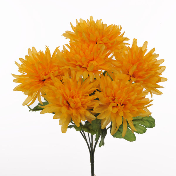 Set 6 Buisson Araignée Artificiel avec 7 Fleurs Hauteur 35 cm Doré prezzo