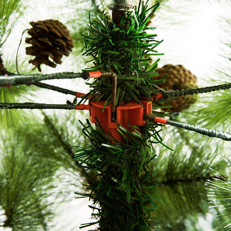 Albero di Natale Artificiale 150 cm 229 Rami con 35 Pigne 