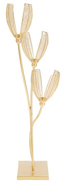 Portacandele Floty 35x28x88 cm in Ferro Oro