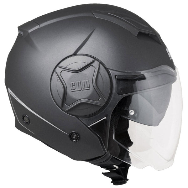 acquista Casque Jet pour Scooter Visière Longue CGM Illinois 129A Mat Anthracite Différentes Tailles