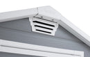 Casetta da Giardino Porta Attrezzi 129x103x196 cmin Resina Effetto Legno Keter Manor 4x3 Grigia