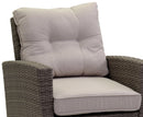 Set Salotto da Giardino Divano 3 Posti in Polyrattan Atlanta Grigio