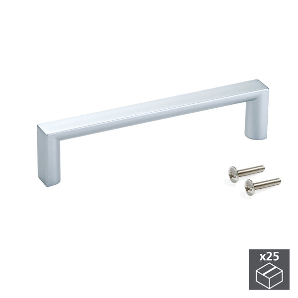 acquista Emuca Poignées en Plastique Abs Gris Métallisé pour Meubles Entraxe 96 mm