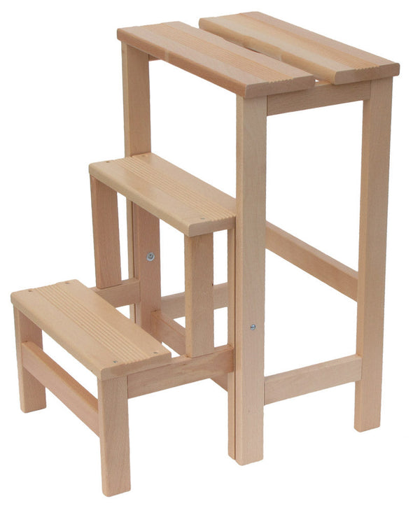 sconto Tabouret échelle 60x40x46 cm en bois naturel