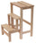 Tabouret échelle 60x40x46 cm en bois naturel