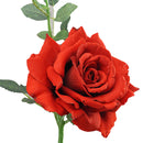 Set 4 Rose Artificiali Regina Altezza 42 cm Rosso