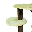 Albero tiragraffi per gatti Crema e Caffè 65x50x153 cm 