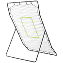 Rete per Allenamento per Calcio e Baseball Pieghevole 123x90x174 cm con Zona di Precisione Nero 