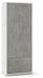 Armoire 2 Portes 2 Tiroirs 71x182x41 cm Oxyde Blanc/Ciment
