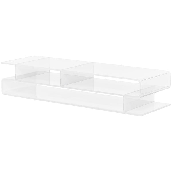 acquista Supporto Monitor PC con Scomparti Centrali 57x19x11,5 cm in Acrilico Trasparente
