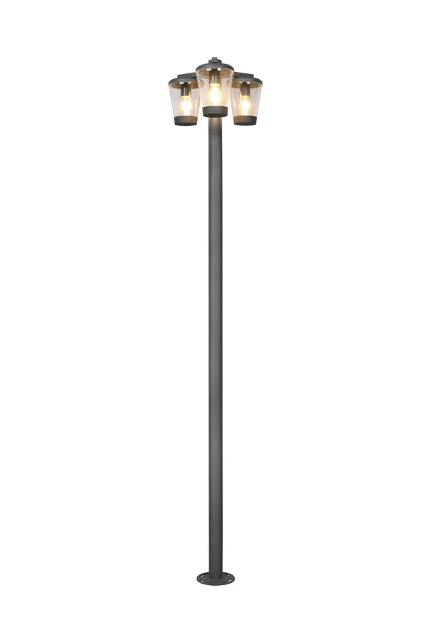 sconto Poteau d'extérieur E27 en aluminium moulé sous pression anthracite