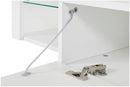 Mobile Tv 1 Anta a Ribalta e Ripiani a Giorno 160x40x35 cm Essential 1R Bianco Lucido  