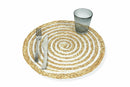 Set 6 Tovagliette Tonda in Rafia Ø39 cm Villa d'Este Home Tivoli Spiral